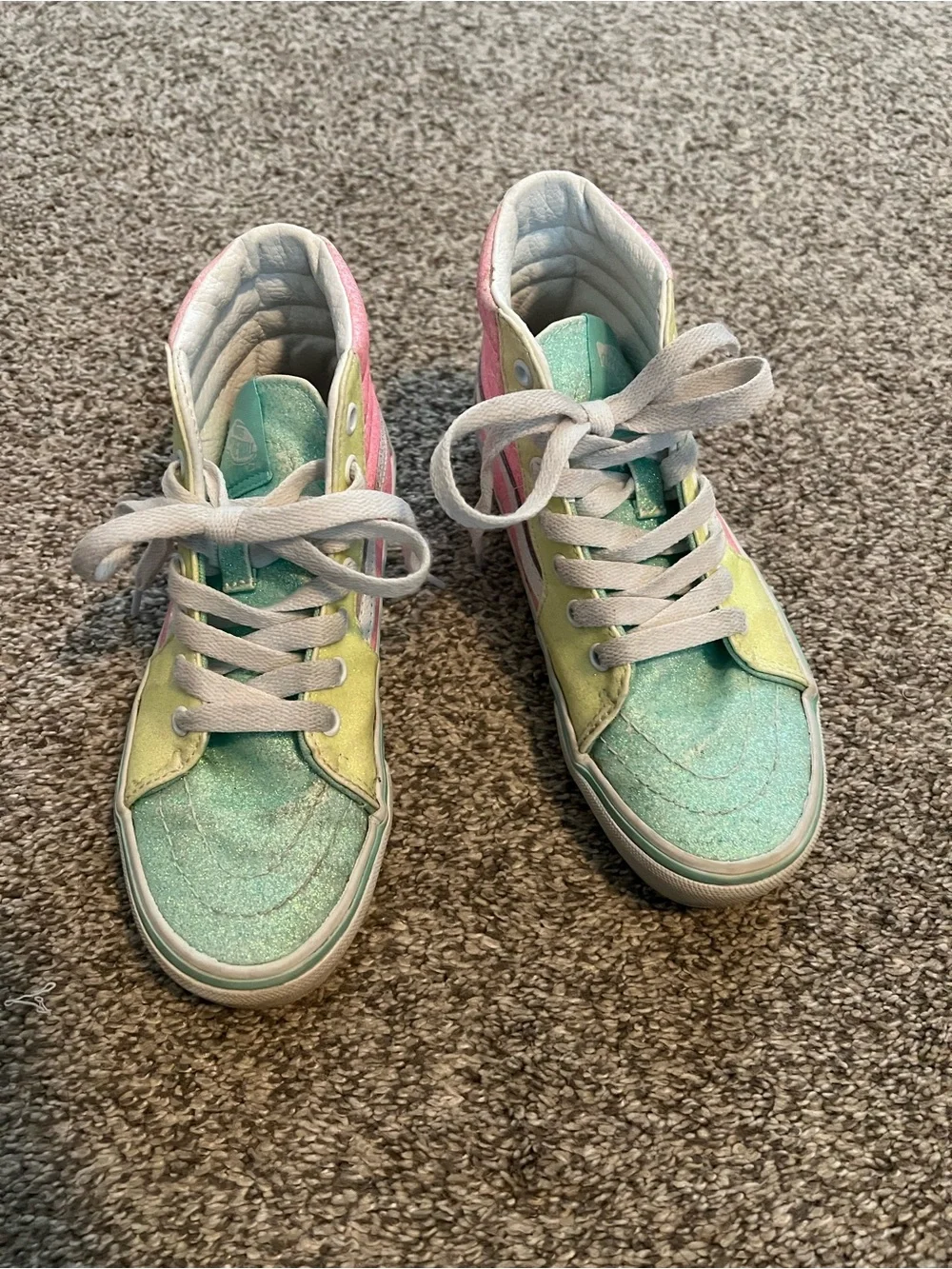 Sparkle VANS high tops, size 1, perfect for back to school!